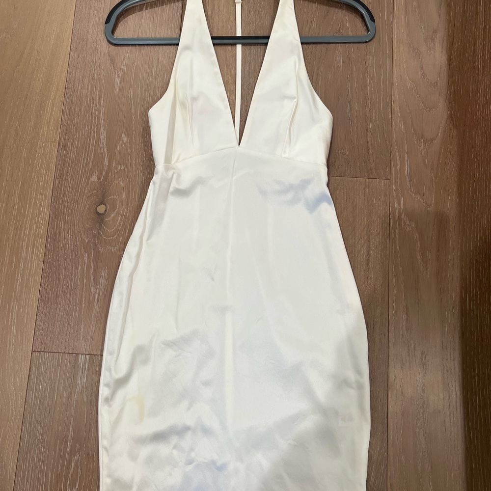 Amanda Uprichard White Backless Dress